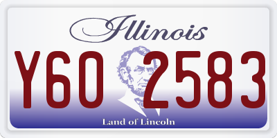 IL license plate Y602583