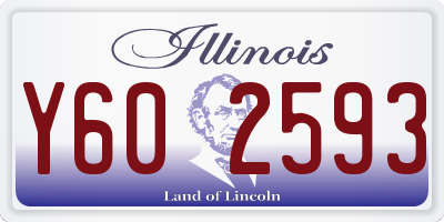 IL license plate Y602593