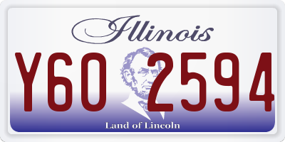 IL license plate Y602594