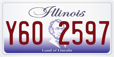 IL license plate Y602597