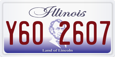 IL license plate Y602607