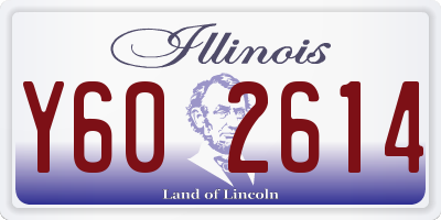 IL license plate Y602614