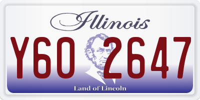 IL license plate Y602647