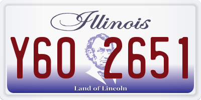 IL license plate Y602651