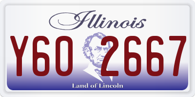 IL license plate Y602667