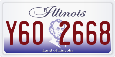 IL license plate Y602668