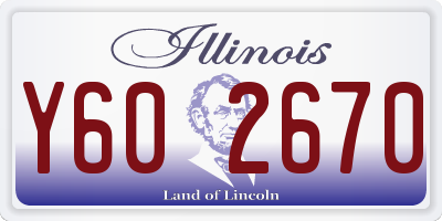 IL license plate Y602670