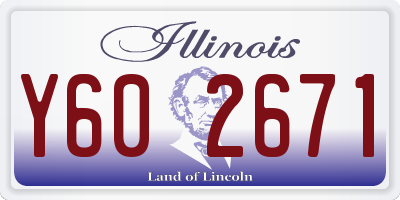 IL license plate Y602671