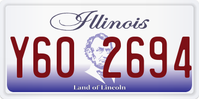 IL license plate Y602694