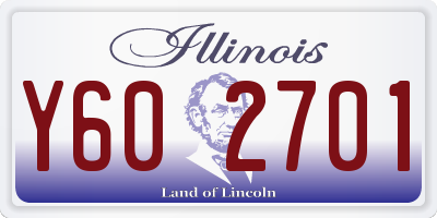 IL license plate Y602701