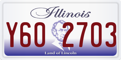 IL license plate Y602703