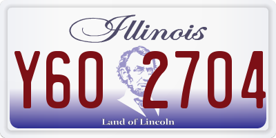 IL license plate Y602704