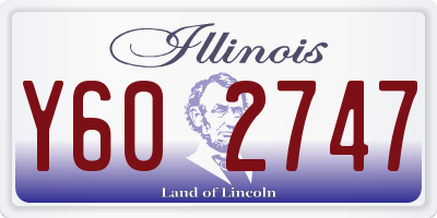 IL license plate Y602747