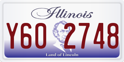IL license plate Y602748