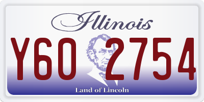 IL license plate Y602754