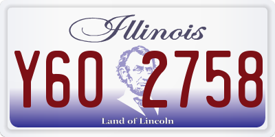 IL license plate Y602758