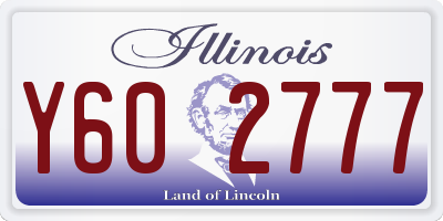IL license plate Y602777