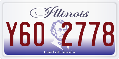 IL license plate Y602778