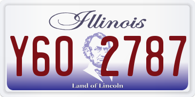 IL license plate Y602787
