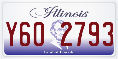 IL license plate Y602793