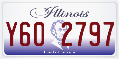 IL license plate Y602797