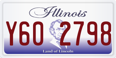 IL license plate Y602798