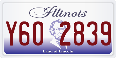 IL license plate Y602839