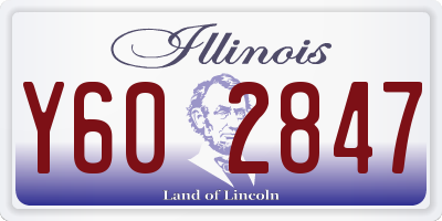 IL license plate Y602847