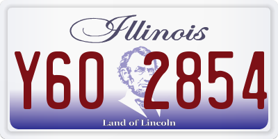 IL license plate Y602854