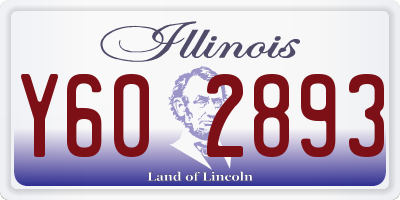 IL license plate Y602893