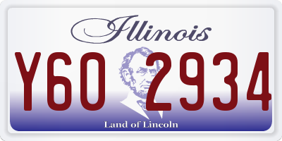 IL license plate Y602934