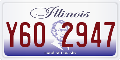 IL license plate Y602947