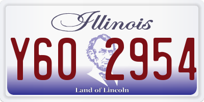 IL license plate Y602954