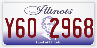 IL license plate Y602968