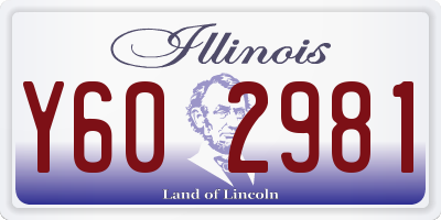 IL license plate Y602981