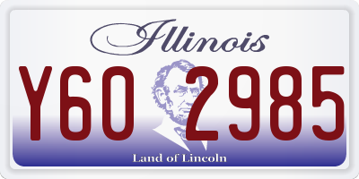 IL license plate Y602985