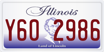 IL license plate Y602986
