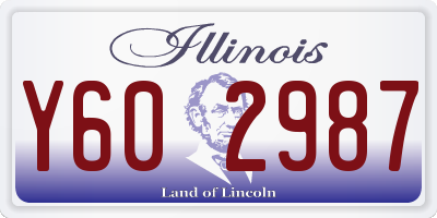 IL license plate Y602987