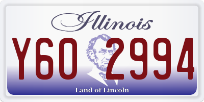IL license plate Y602994