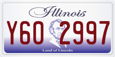 IL license plate Y602997