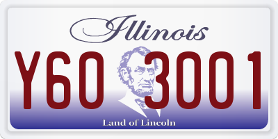 IL license plate Y603001