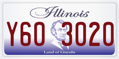 IL license plate Y603020
