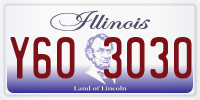 IL license plate Y603030