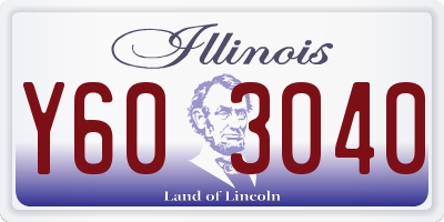 IL license plate Y603040
