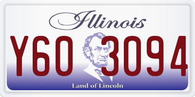 IL license plate Y603094
