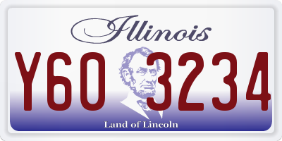 IL license plate Y603234