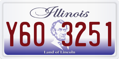 IL license plate Y603251