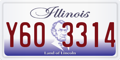 IL license plate Y603314