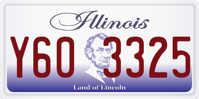 IL license plate Y603325