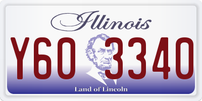 IL license plate Y603340